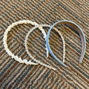 Elegant Blue and White Headband Set